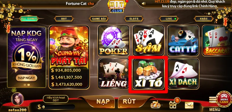 Xì tố Hit Club 